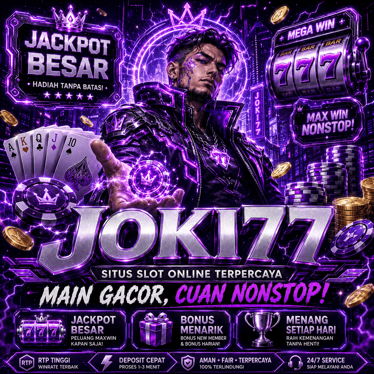 Thumbnail 1 of 3, Poster, JOKI77 ♦ SITUS GAME SLOT ONLINE DENGAN DESAIN MENARIK DAN RESPONSIF designed and sold by JOKI77.